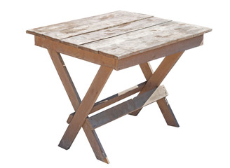 the wooden table