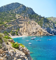 Coll Baix, famous bay / beach in the north of Majorca