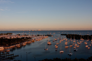 Sunset at Coconut Grove Marina