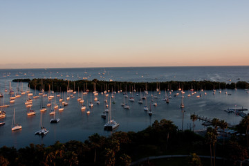 Sunset at Coconut Grove Marina
