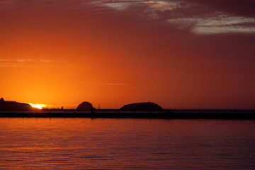 Sunset Red Sky in Chile