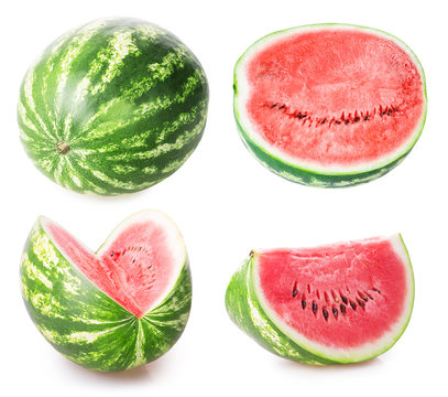 ripe watermelon set