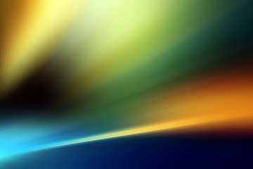 Abstract background in green, orange, blue and yellow colors