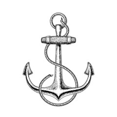 Vector illustration of a nautical anchor
