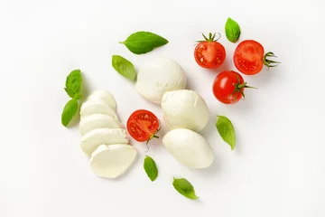 Foto op Plexiglas mozzarella, tomatoes and fresh basil © Viktor