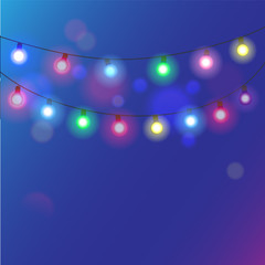 Christmas lights background.