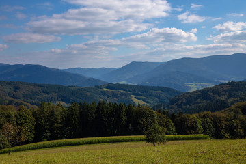 Fototapeta premium Hünersedel Hünersedelturm Schuttertal und Freiamt Schwarzwald