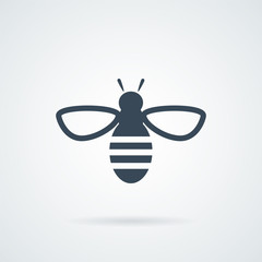 Bee icon. Vector concept illustration