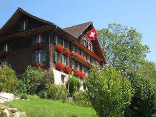 Traditional wooden Swiss House