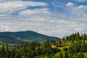 Fototapeta na wymiar Carpathian mountains in the west part of Ukraine