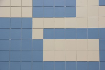 blue and beige squares background