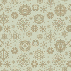 Stylish seamless pattern with snowflakes