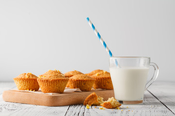 Healthy muffins made of coconut flour and lemon