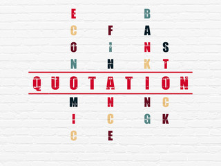 Currency concept: Quotation in Crossword Puzzle