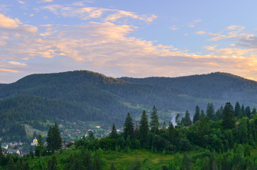 Carpathian mountains in the west part of Ukraine