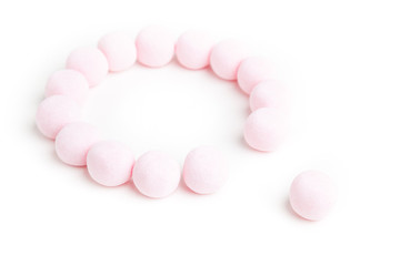 Sweet necklace Crafted From Candy, Sweet Food, Pink Ball, Sweet Necklace, Children Necklace
