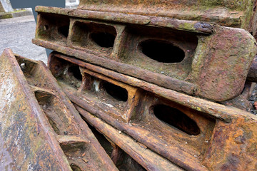 Rusting iron sleepers