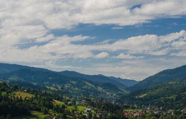 Carpathian mountains in the west part of Ukraine