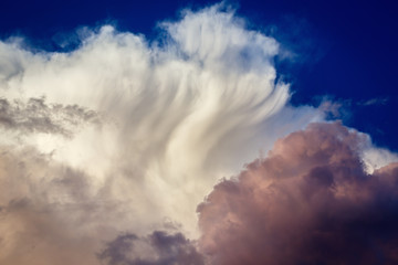 Storm clouds in the sky.