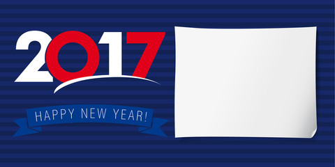 Happy new year banner 2017. Invitation of happy new year 2017 vector design 