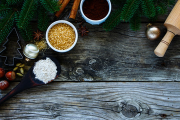 Christmas baking ingredients