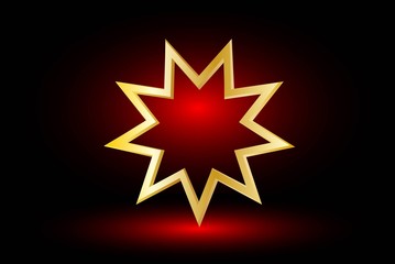 Obraz premium Bahai symbol,