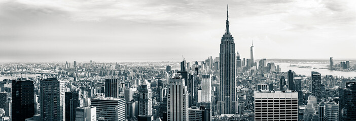view on downtown of Manhattan, New York City - obrazy, fototapety, plakaty