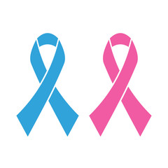 Pink and blue ribbons - 121392872