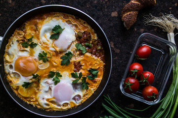 Turkish Breakfast Menemen / Omelette (Fried Eggs)