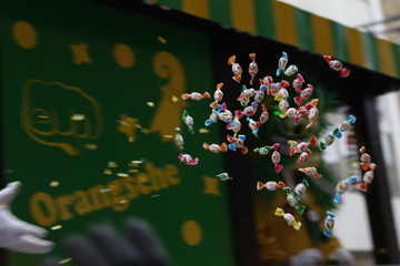 throwing candy