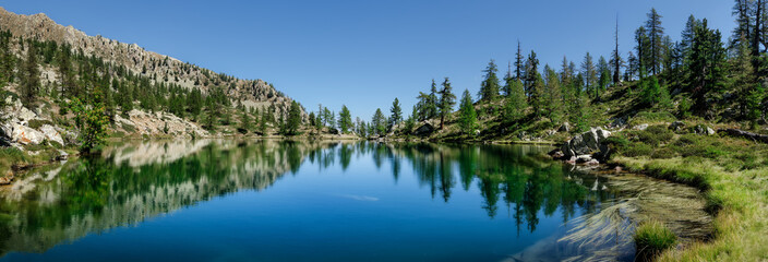 Fototapeta na wymiar Lake Martel in the valley of Riofreddo; in Italy.