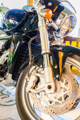 Classic black motorcycle