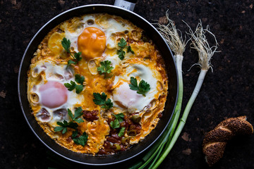 Turkish Breakfast Menemen / Omelette (Fried Eggs)