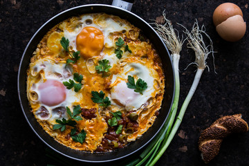 Turkish Breakfast Menemen / Omelette (Fried Eggs)