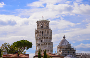 Pisa (Tuscany, Italy), the city of Leaning Tower. Here: cityscape with the Tower