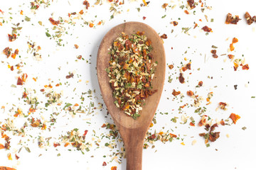 Chimichurri Herbs into a spoon