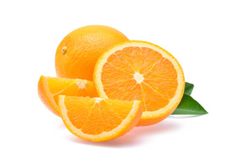 Orange fruit isolated on white background