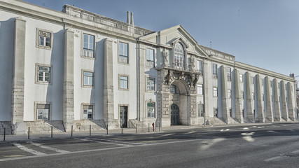 Lisbon view of Alfandega Jardim do Tabaco Palace