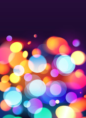 Bright colors bokeh light effect vector abstract background