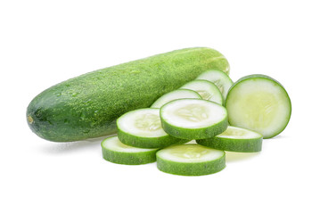 cucumber on white background.