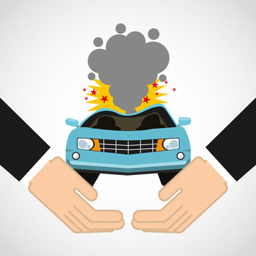 car insurance business icon vector illustration design