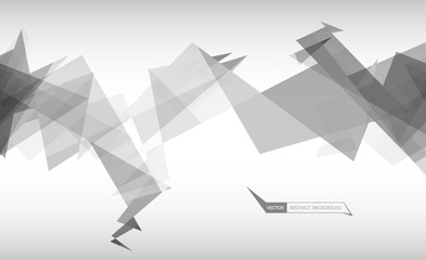 Trendy banner from abstract triangles. Vector illustration. Used opacity layers