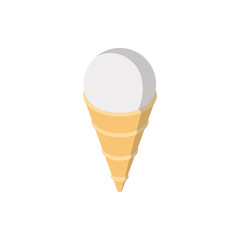 Ice cream isometric icon on white background