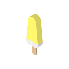 Ice cream isometric icon on white background