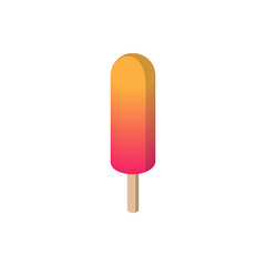 Ice cream isometric icon on white background