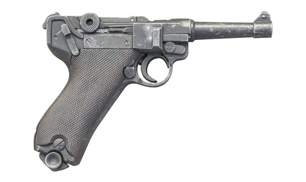 old gun isolated
