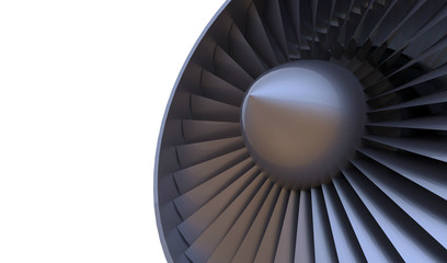Aircraft engine detail and Isolated 