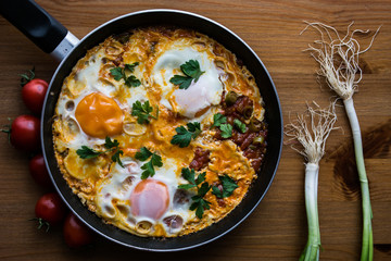 Turkish Breakfast Menemen / Omelette (Fried Eggs)