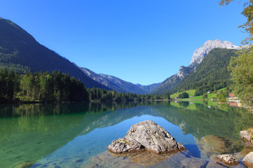 Naklejka na ściany i meble Lake Hintersee Ramsau Berchtesgaden Bavaria