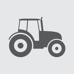 Tractor icon or sign. Transportation flat icon. Vector illustration.